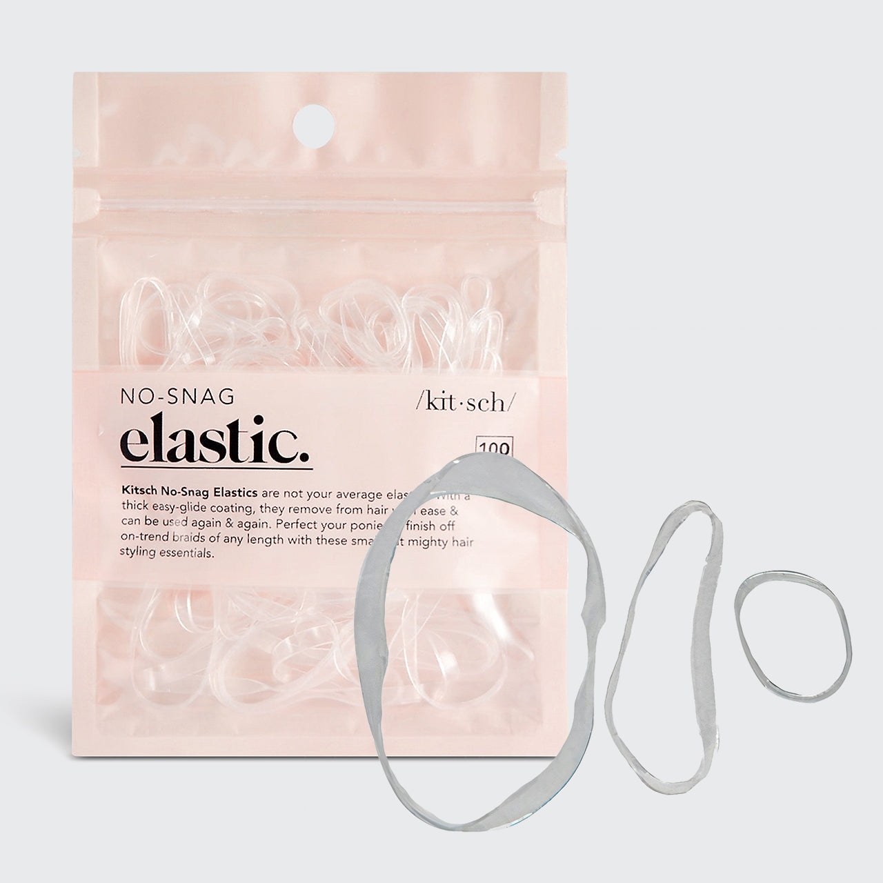 Clear No-Snag Elastics 100pc Set