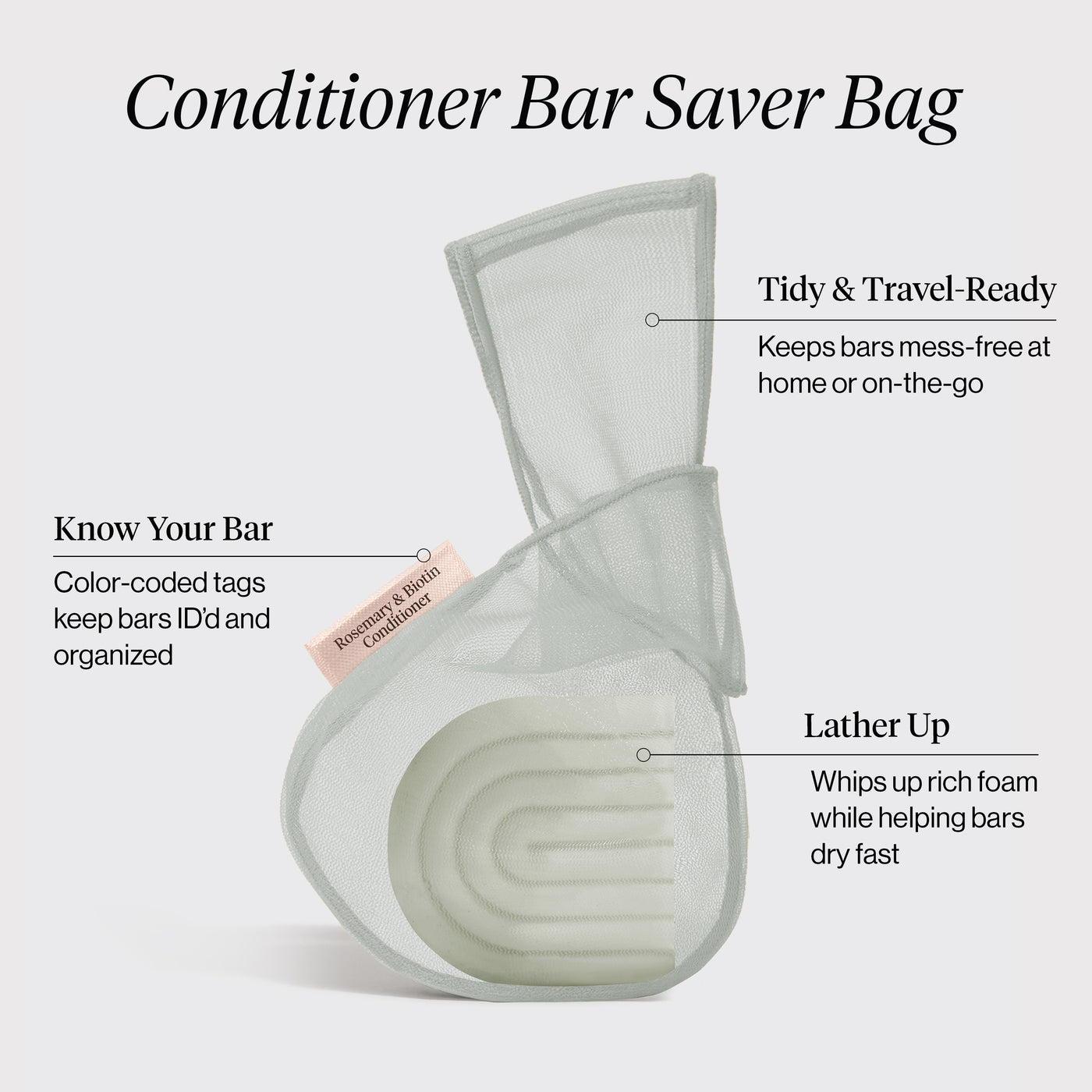 Rosemary & Biotin Conditioner Bar Saver Bag