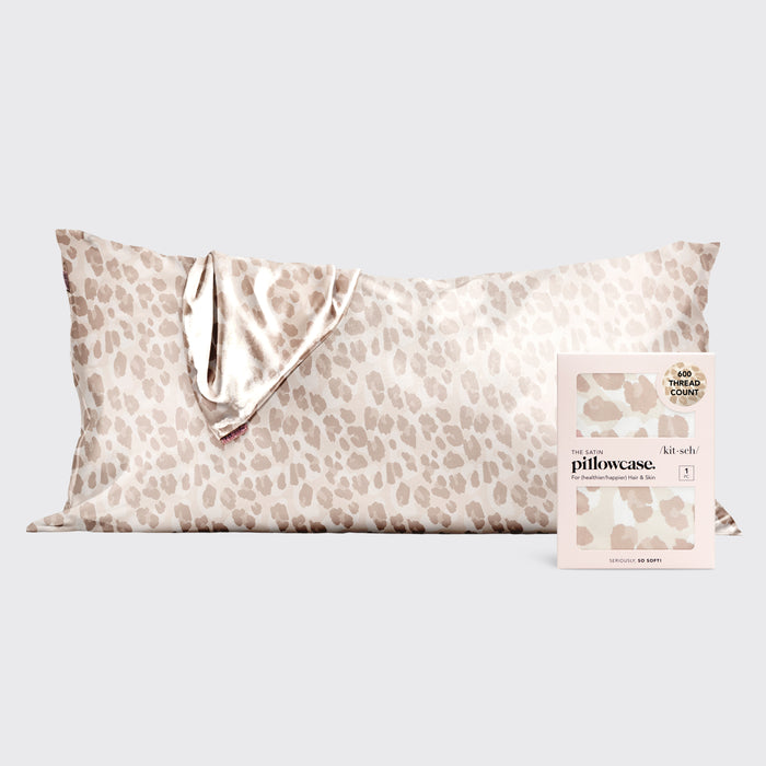 Satin Pillowcase in Leopard - King