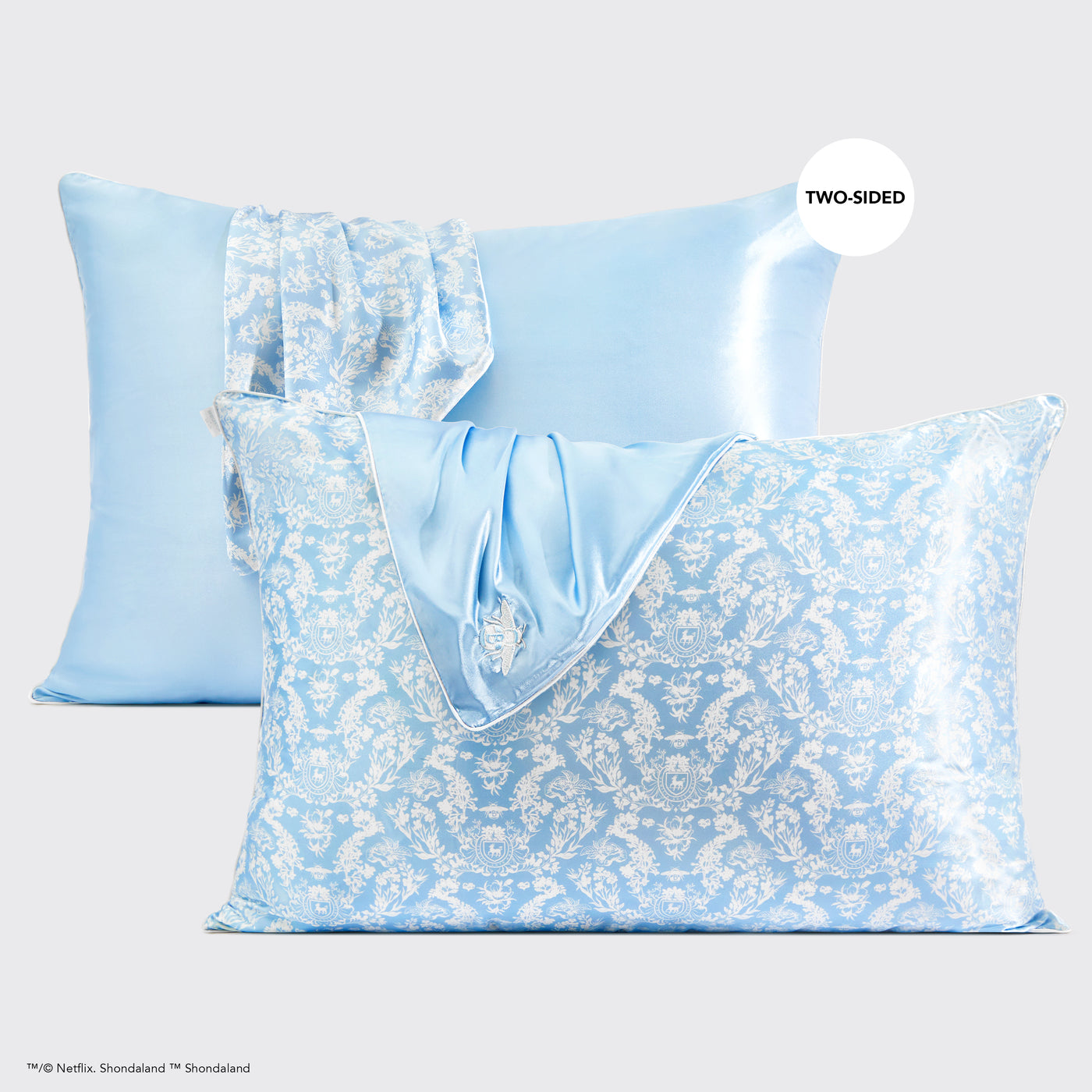 Kitsch x Bridgerton Satin Pillowcase in Toile De Blue