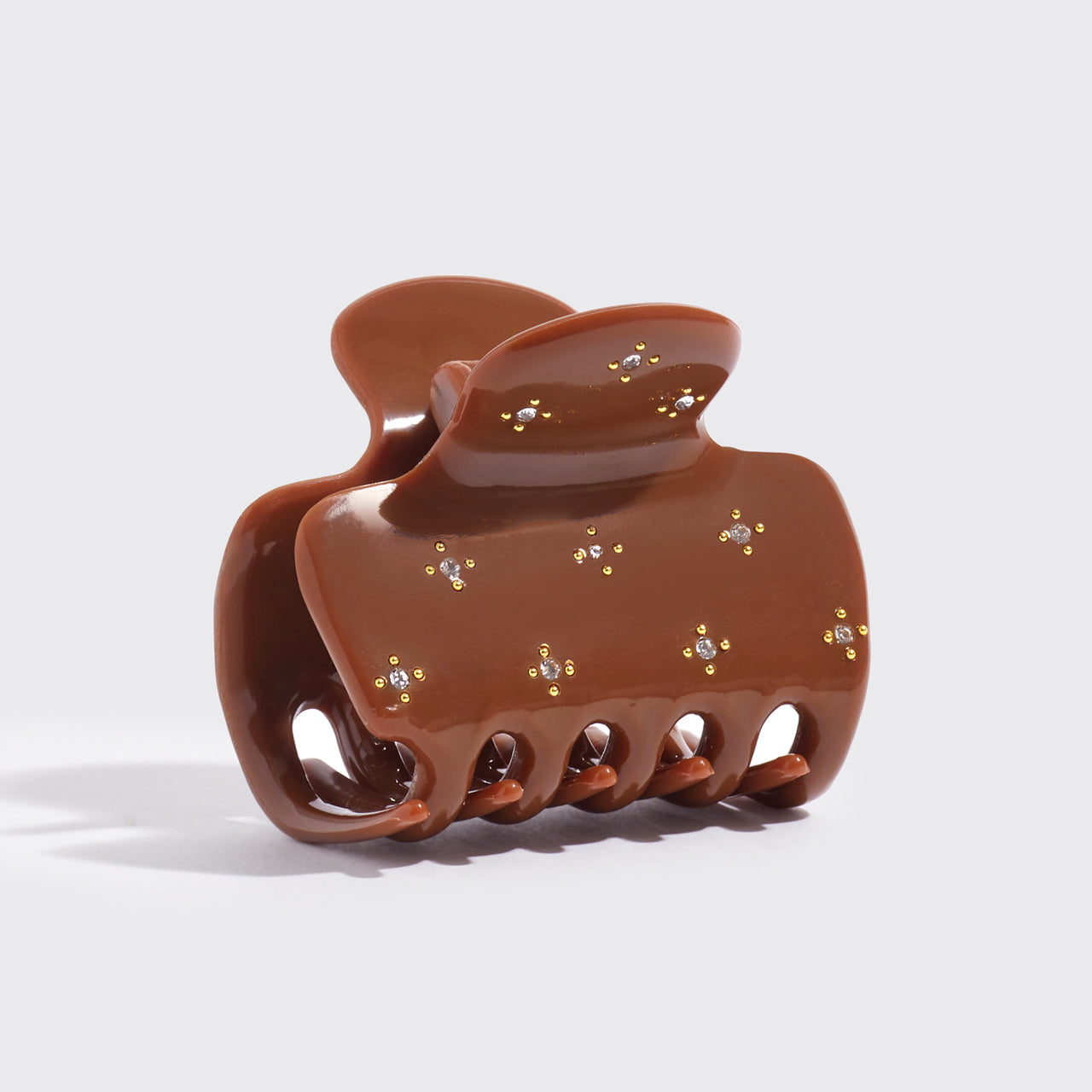 Camel Rhinestone Cloud Claw Clip