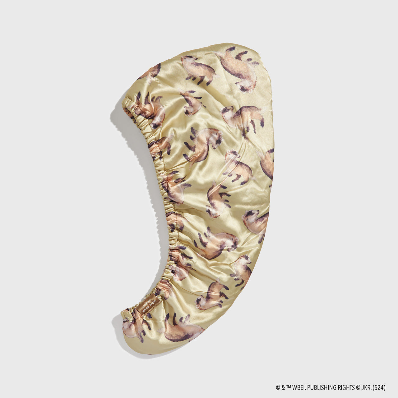 Kitsch x Harry Potter Satin Wrapped Hair Towel in Hufflepuff