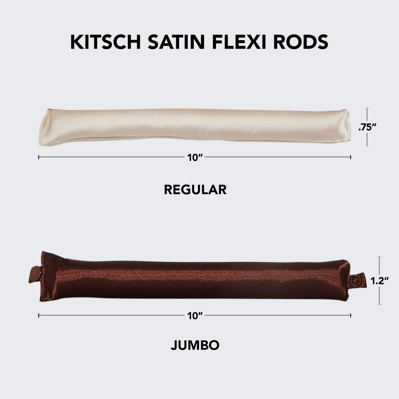 Rosewood Jumbo Satin Flexi Rods 4pc Set
