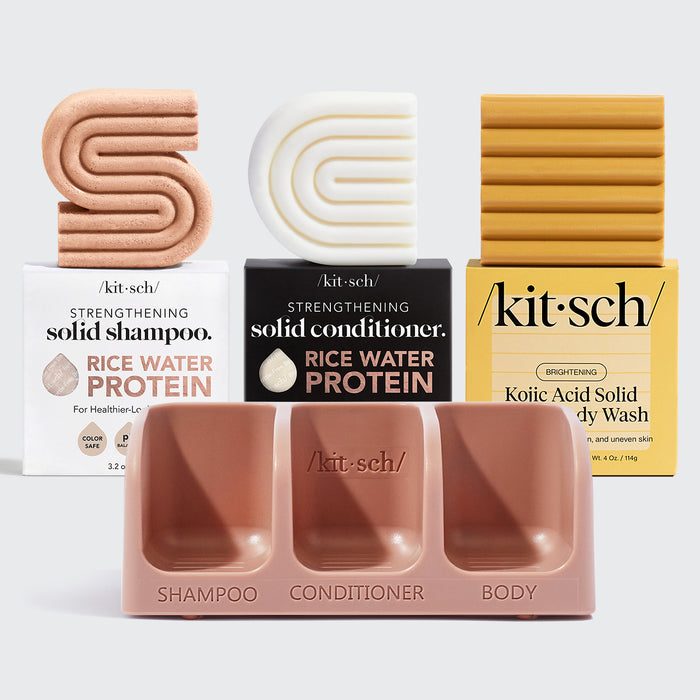 Rice Water Shampoo & Conditioner, Kojic Acid Wash, FREE Terracotta Soap Dish & FREE Shipping