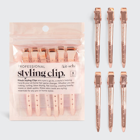 Rose Gold Styling Clips 6pc Set