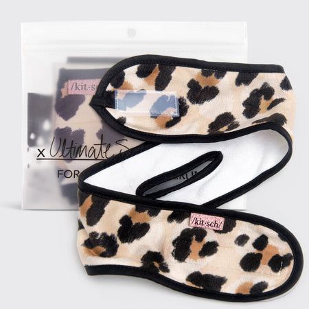 Microfiber Spa Headband Leopard