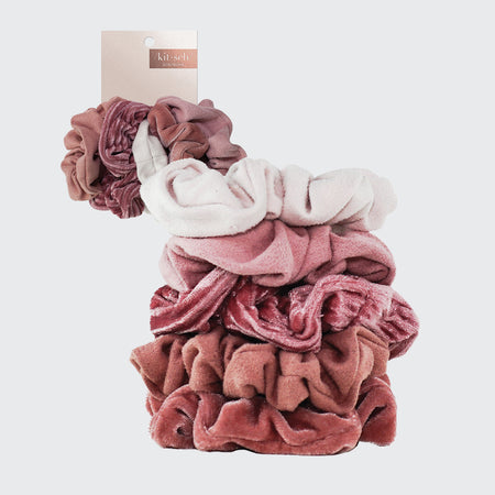 Blush & Velvet Scrunchies 5pc Set