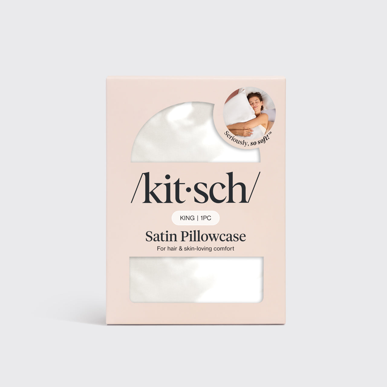 Satin Pillowcase in Ivory - King