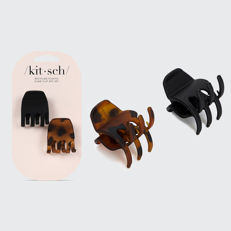 & Tort Claw Clips 2pc Set Medium