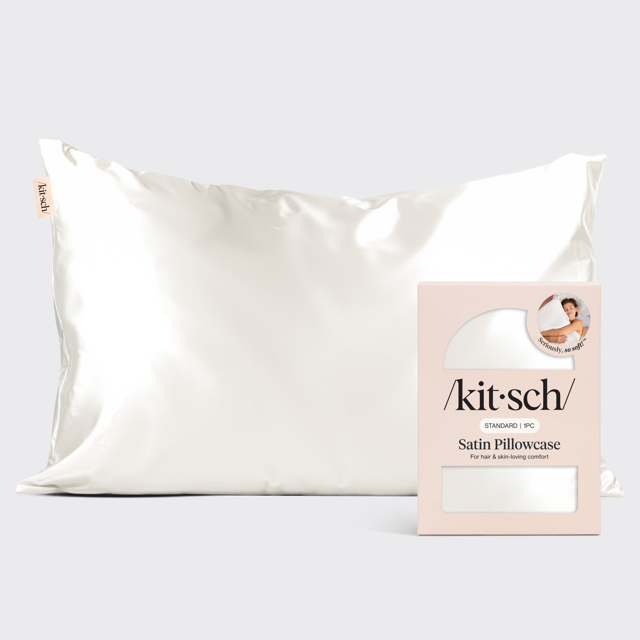 Satin Pillowcase in Ivory