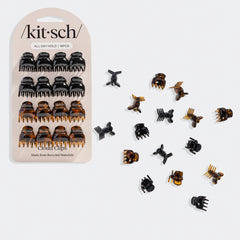 Black & Tort Micro Cloud Clip Set