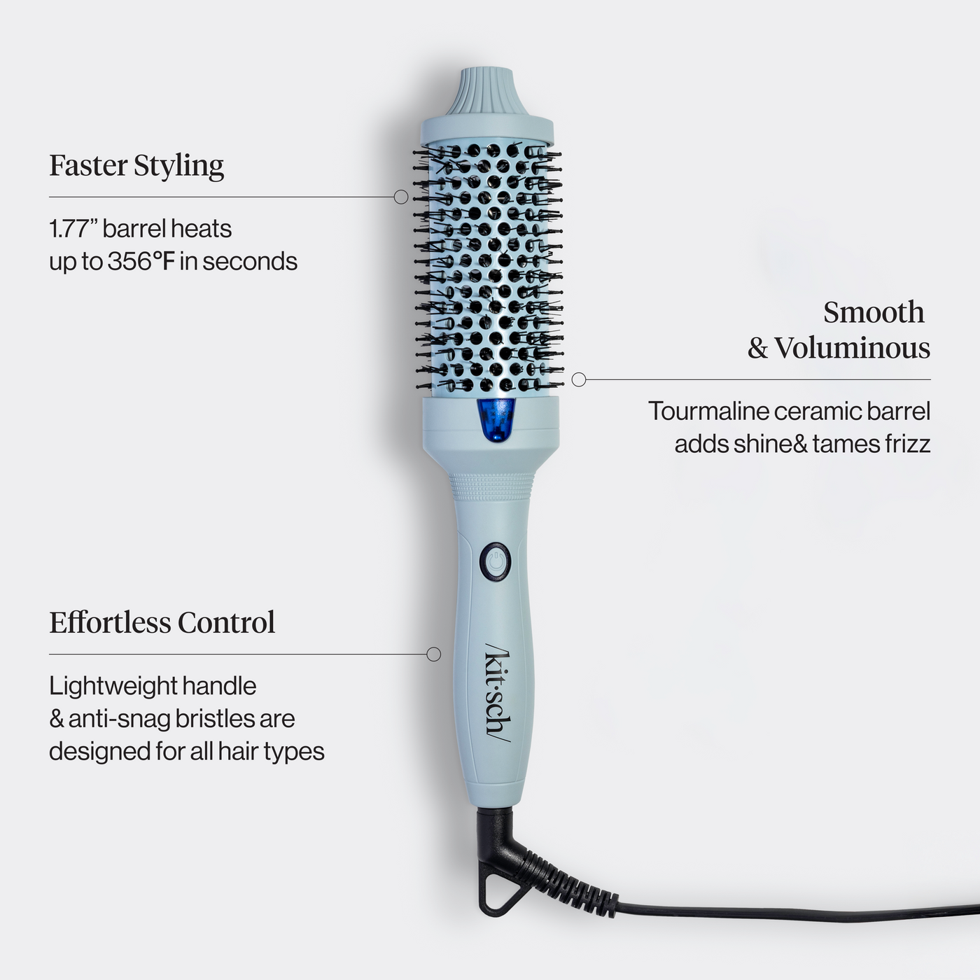 Haze Blue Volumizing Thermal Round Brush - Large