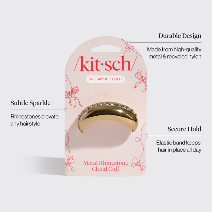 White Rhinestone Cloud Cuff - Medium