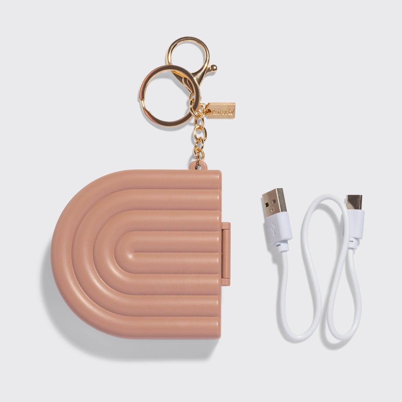 Terracotta Compact Mirror Keychain