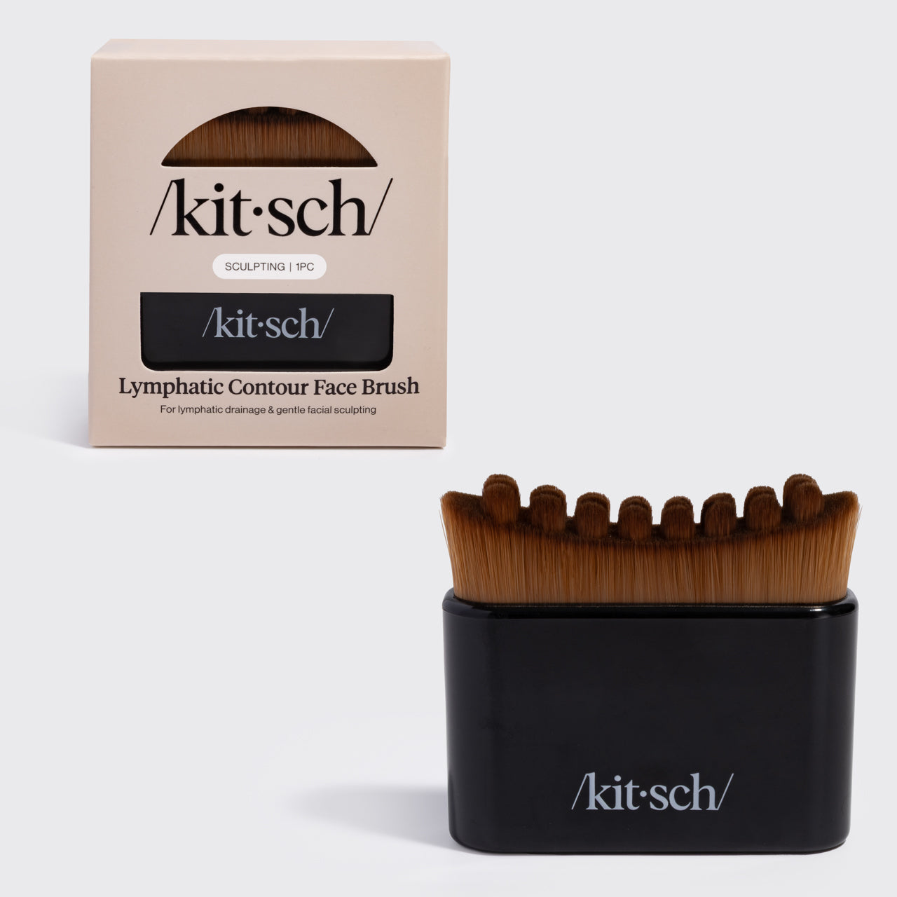 Pin Face Tools Lymphatic Contour Face Brush – Black | De-Puff Tool | KITSCH