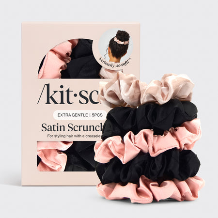 Satin Scrunchies 5pc Set