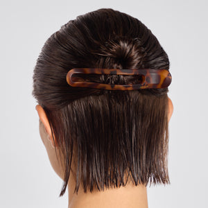 Black & Tort Curved Flat Lay Claw Clips 2pc Set