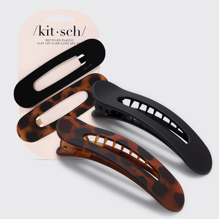 & Tort Flat Lay Claw Clips 2pc Set