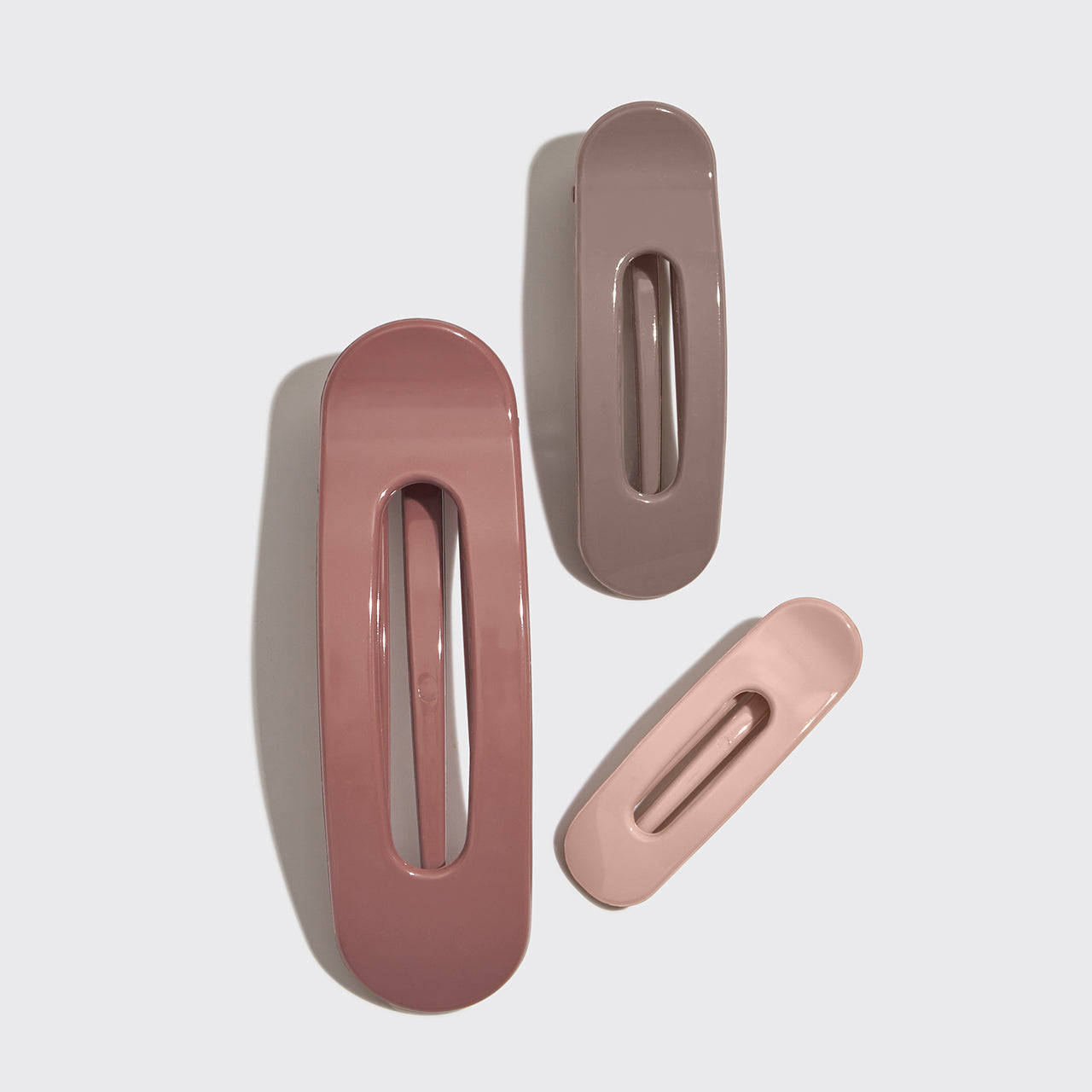 Flat Lay Claw Clip 3pc Flat  - Terracotta