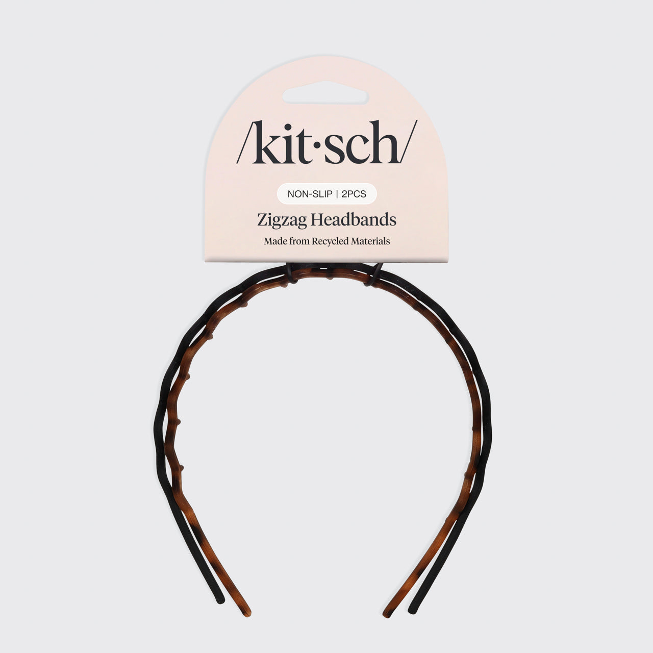 Zig Zag Headband 2pc- Black & Tort