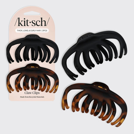 Black & Tortoiseshell Octopus Claw Clip Set