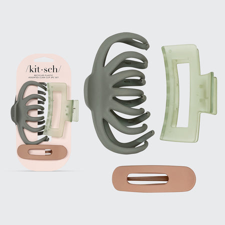 Recycled Plastic Claw Clip 3pc Octopus Claw Clip