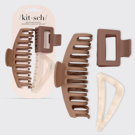 Recycled Plastic Claw Clip 3pc Oversized Claw Clip