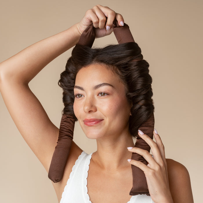 Chocolate XL Satin Heatless Curling Set
