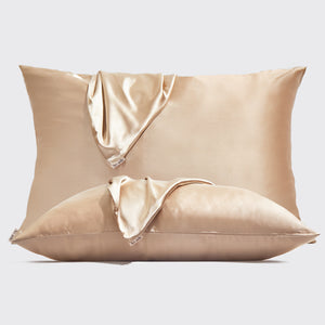 Limited Edition Champagne Satin Pillowcases 2pc Set - Standard