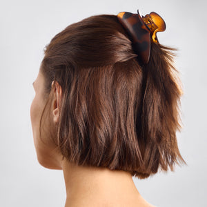 Black & Tort Curved Claw Clips 2pc Set - Medium