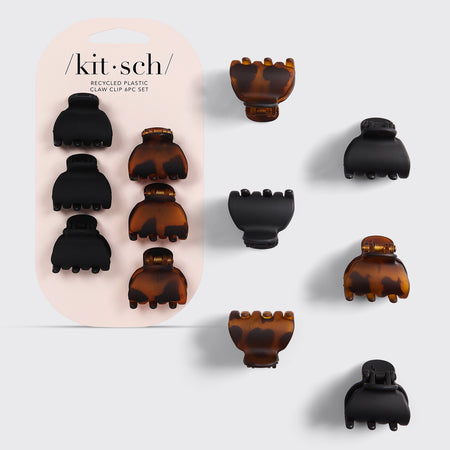 & Tort Claw Clips 6pc Set X Small