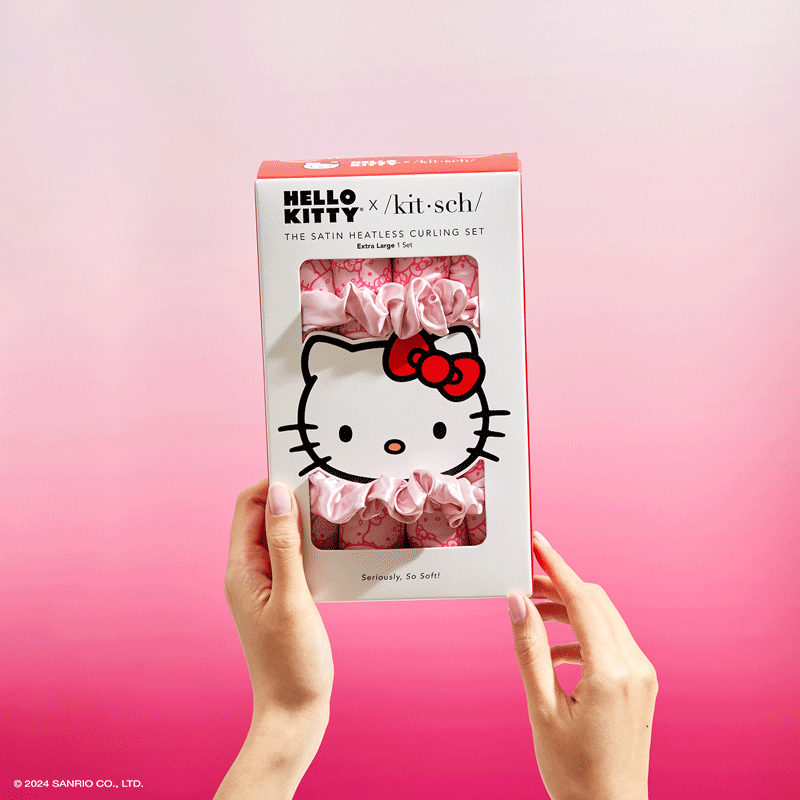 Kitsch x Hello Kitty XL Heatless Curling Set in Hello Kitty Faces