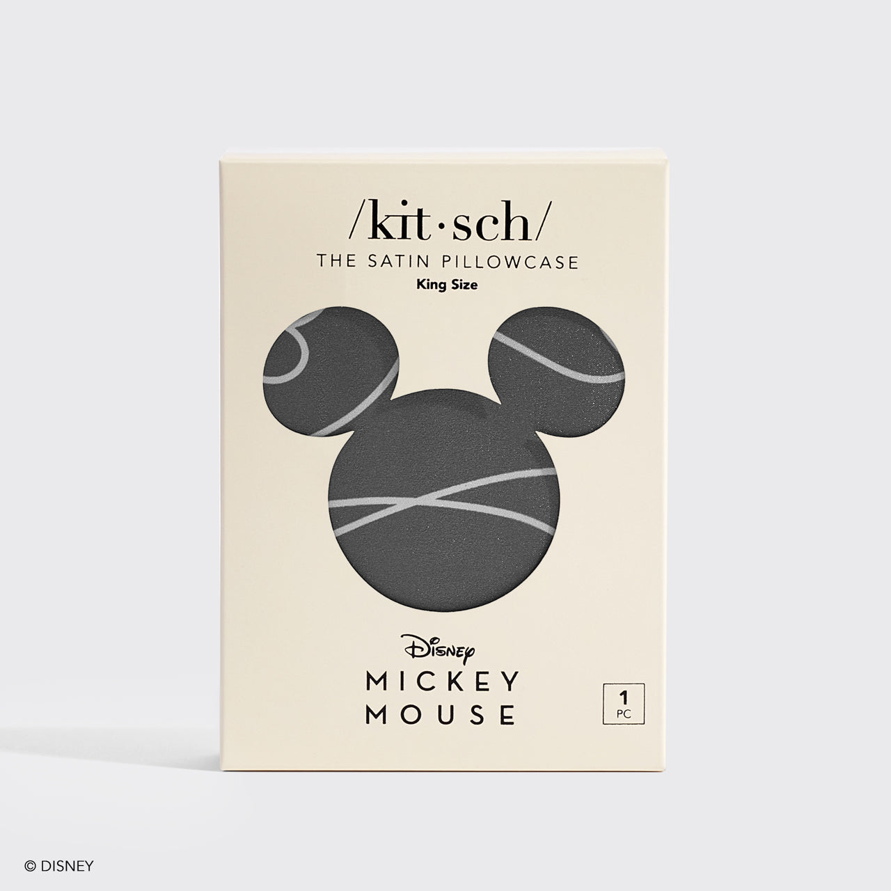 Kitsch x Mickey and Minnie Satin Pillowcase in Mickey Maze - King