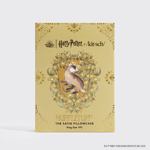Kitsch x Harry Potter Satin Pillowcase in Huflepuff - King