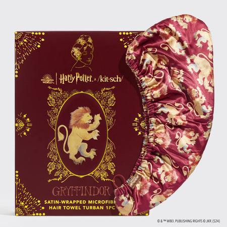 Kitsch x Satin Wrapped Hair Towel Gryffindor