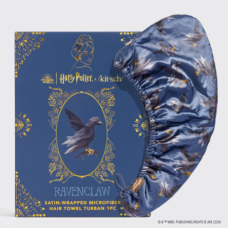Kitsch x Satin Wrapped Hair Towel Ravenclaw
