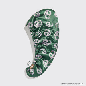 Kitsch x Harry Potter Satin Wrapped Hair Towel in Slytherin