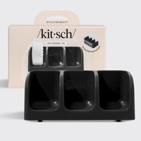 Black Self-Draining Soap Dish