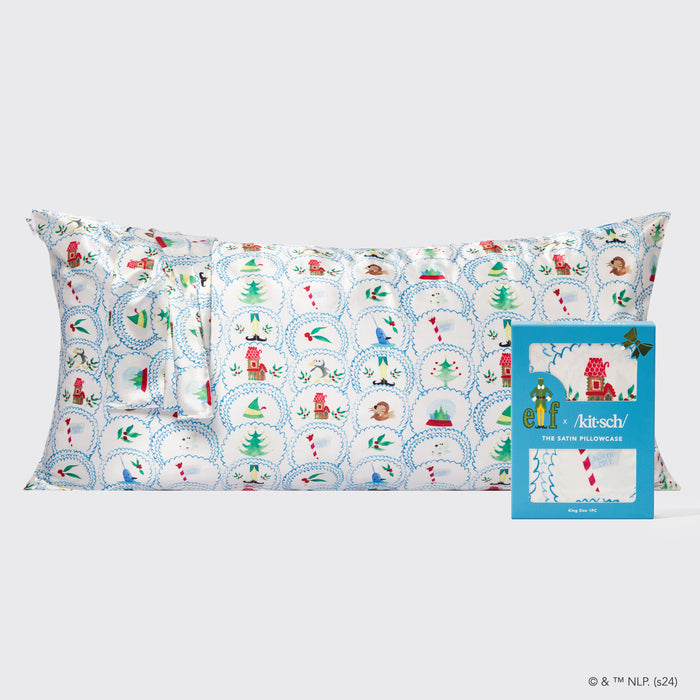 Kitsch x Elf Satin Pillowcase in North Pole - King