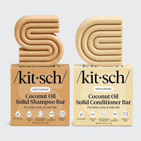 Coconut Oil Shampoo & Conditioner Bar Combo Dry Damaged Hair