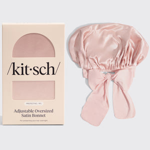 Blush Oversized Satin Bonnet