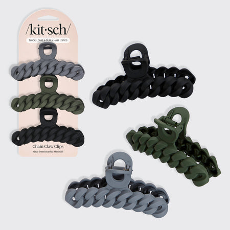 & Moss Chain Claw Clips 3pc Set