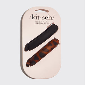 Black & Tort Pony Clips 2pc Set