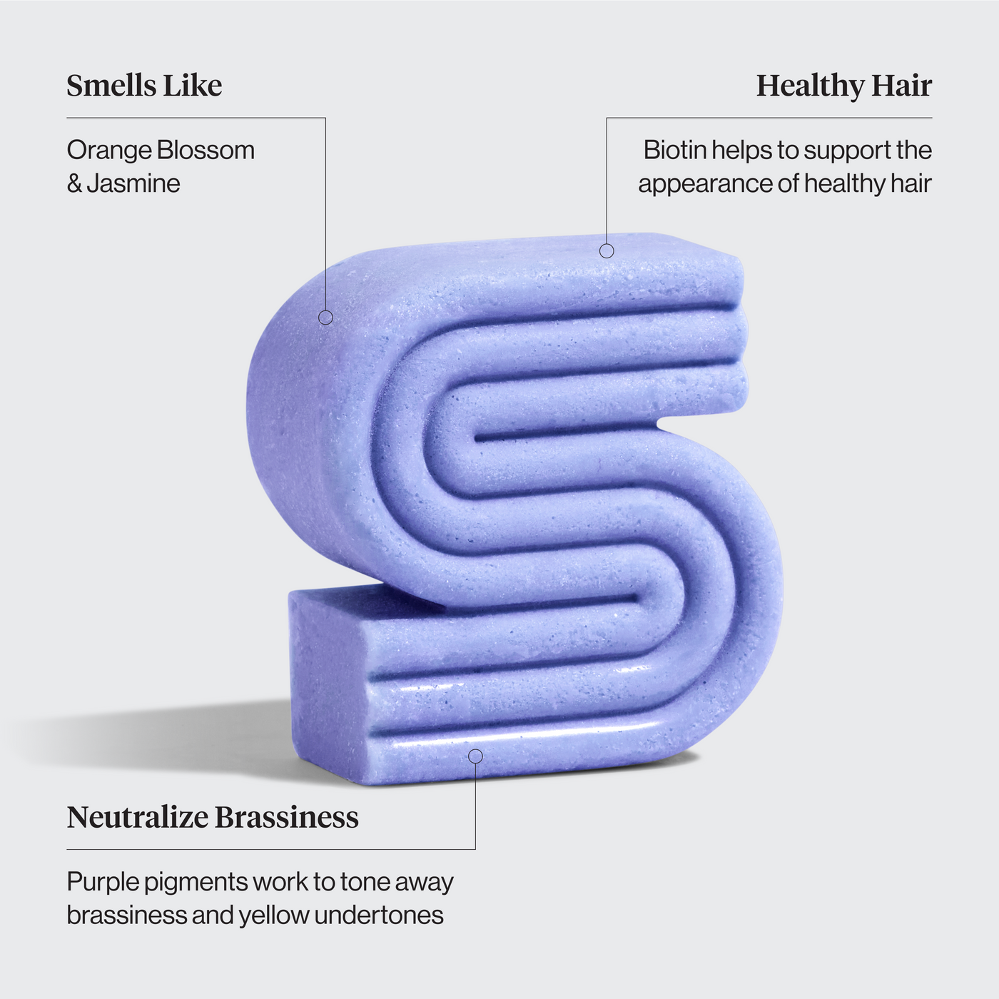 Purple Toning Shampoo Bar for Color Treated & Grey Hair