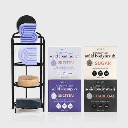 Shampoo & Conditioner Bar Biotin Caddy Bundle