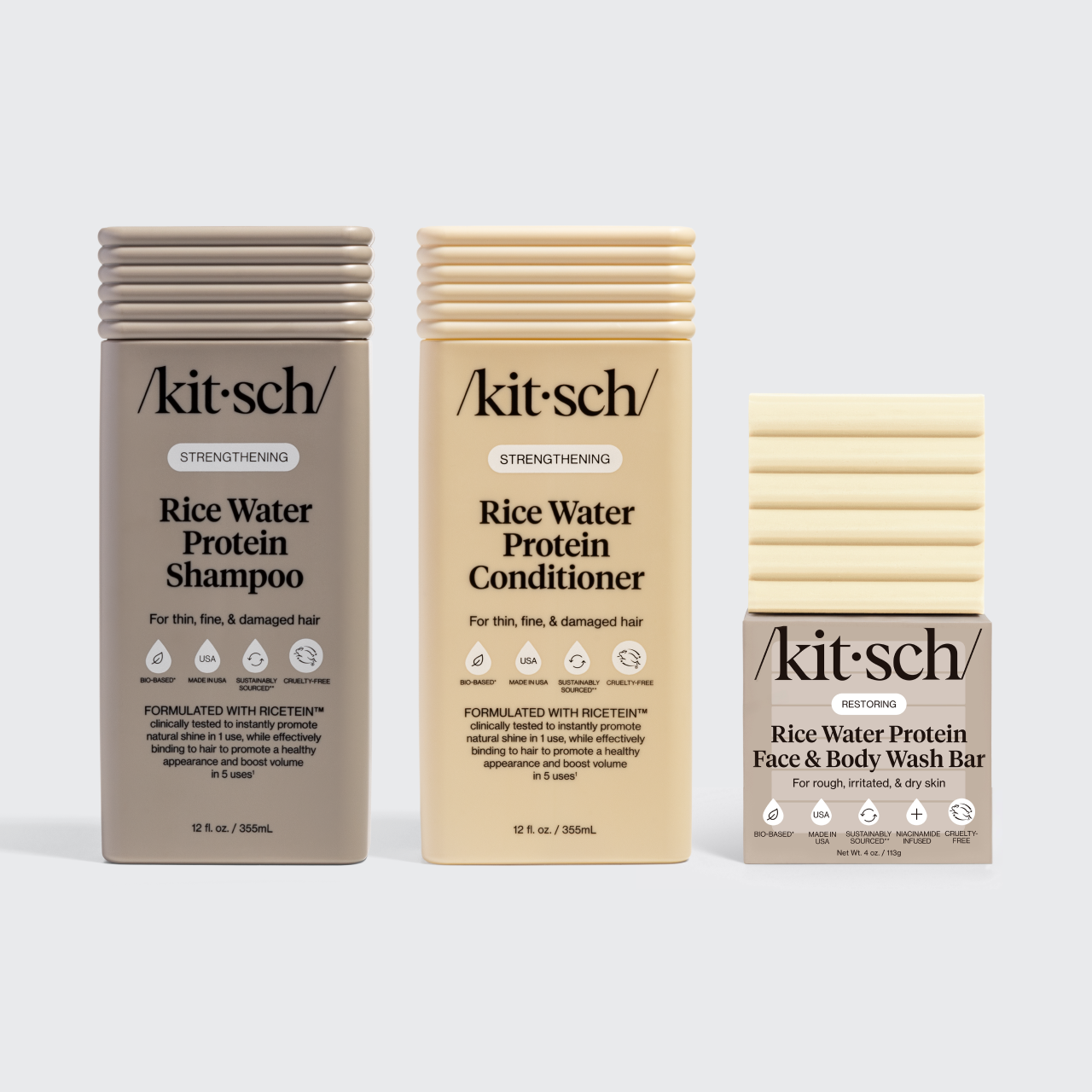 Hair Growth Rice Water Shampoo, Conditioner & Face & Body