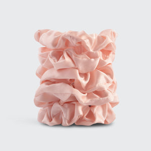 Satin Sleep Scrunchie 5 Pack - Blush